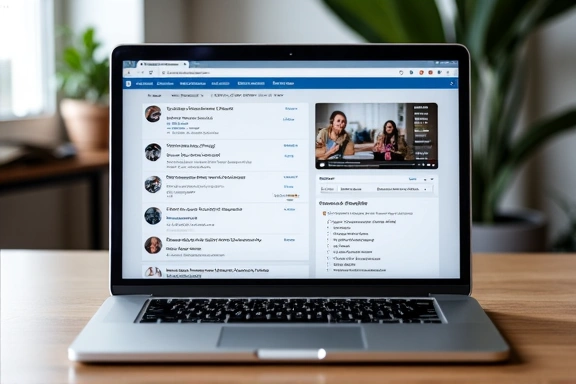 Online learning platform interface