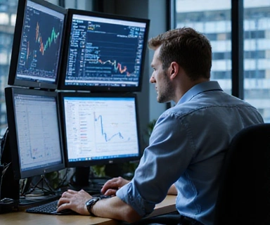 Financial analyst at work